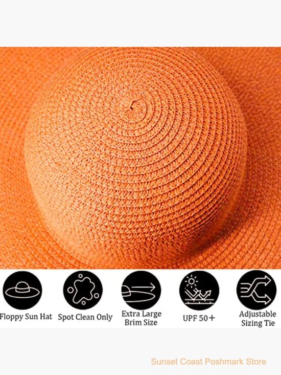 Oversized Beach Straw Hat Handmade Roll Up Floppy Sun Hat main image 5